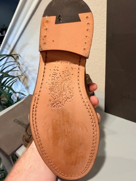 John Varvatos Hawthorne Chain Loafer Men’s 8.5 Brown Italian Leather Slip On Sho main image 10
